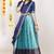 Blue Embroidered Taffeta lehenga choli