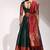 Green Embroidered Art Silk lehenga choli