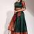 Green Embroidered Art Silk lehenga choli