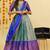 Blue Embroidered Art Silk lehenga choli