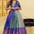 Blue Embroidered Art Silk lehenga choli