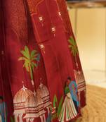 Green Embroidered Art Silk lehenga choli