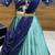 Blue Embroidered Taffeta lehenga choli