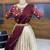 Maroon Embroidered Taffeta lehenga choli