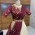 Maroon Embroidered Taffeta lehenga choli