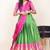 Green Embroidered Taffeta lehenga choli