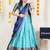 Blue Embroidered Art Silk lehenga choli