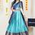 Blue Embroidered Art Silk lehenga choli