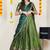 Green Embroidered Art Silk lehenga choli