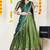 Green Embroidered Art Silk lehenga choli