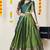 Green Embroidered Art Silk lehenga choli