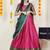Pink Embroidered Art Silk lehenga choli