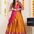 Orange Embroidered Art Silk lehenga choli