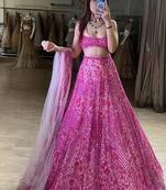 Premium Butterfly Soft Net Embroidery Work Lehenga Choli
