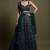 Green Net Sequins Umbrella Lehenga Choli