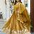 Yellow Sequins Georgette Gown With Dupatta