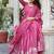 Pink Sequins Georgette Gown With Dupatta