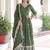 Green Embroidered Georgette Festive Wear Gown With Dupatta