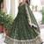 Green Embroidered Georgette Festive Wear Gown With Dupatta