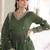 Green Embroidered Georgette Festive Wear Gown With Dupatta