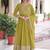 Green Embroidered Georgette Festive Wear Gown With Dupatta