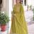 Green Embroidered Georgette Festive Wear Gown With Dupatta