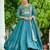 Blue Sequins Silk Function Wear Gown With Dupatta