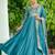 Blue Sequins Silk Function Wear Gown With Dupatta