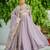Purple Sequins Silk Festive Wear Gown With Dupatta