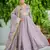 Purple Sequins Silk Festive Wear Gown With Dupatta