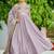 Purple Sequins Silk Festive Wear Gown With Dupatta