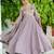 Purple Sequins Silk Festive Wear Gown With Dupatta
