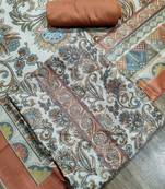 peach assam silk digital printed dress material