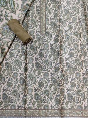 green assam silk digital printed dress material 3
