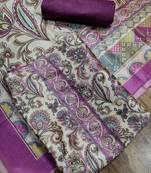 purple assam silk digital printed dress material