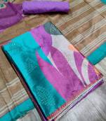 multi assam silk digital printed dress material
