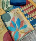 multi assam silk digital printed dress material