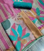 multi assam silk digital printed dress material