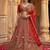  red embroidered silk bridal lehenga set choli with dupatta with double dupatta