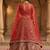  red embroidered silk bridal lehenga set choli with dupatta with double dupatta