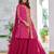  Pink Embroidered Georgette Function Wear Palazzo Suit