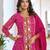  Pink Embroidered Georgette Function Wear Palazzo Suit