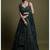 Green Net Sequins Umbrella Lehenga Choli