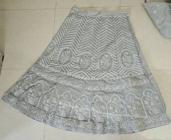 Light Pista Zari Work Lehenga Choli 4