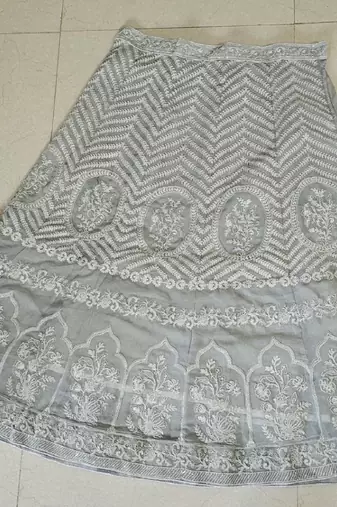 Light Pista Zari Work Lehenga Choli