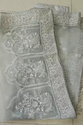 Light Pista Zari Work Lehenga Choli