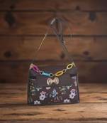 Stylish Women Sling Bag Floral Printed Fabric Crossbody Handbag for Girls