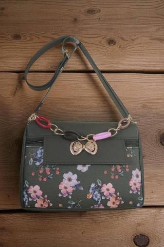 Women Stylish Floral Printed Fabric Sling Bag Crossbody Side Bag for Girls