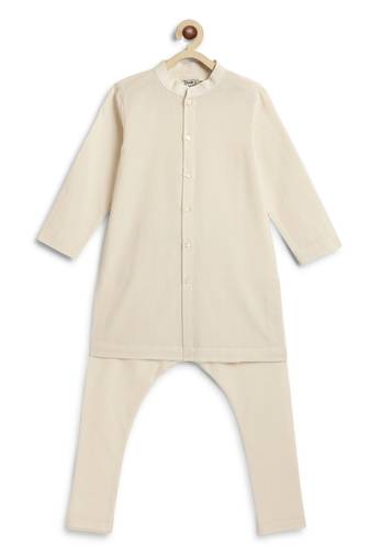 White cotton kurta pyjama