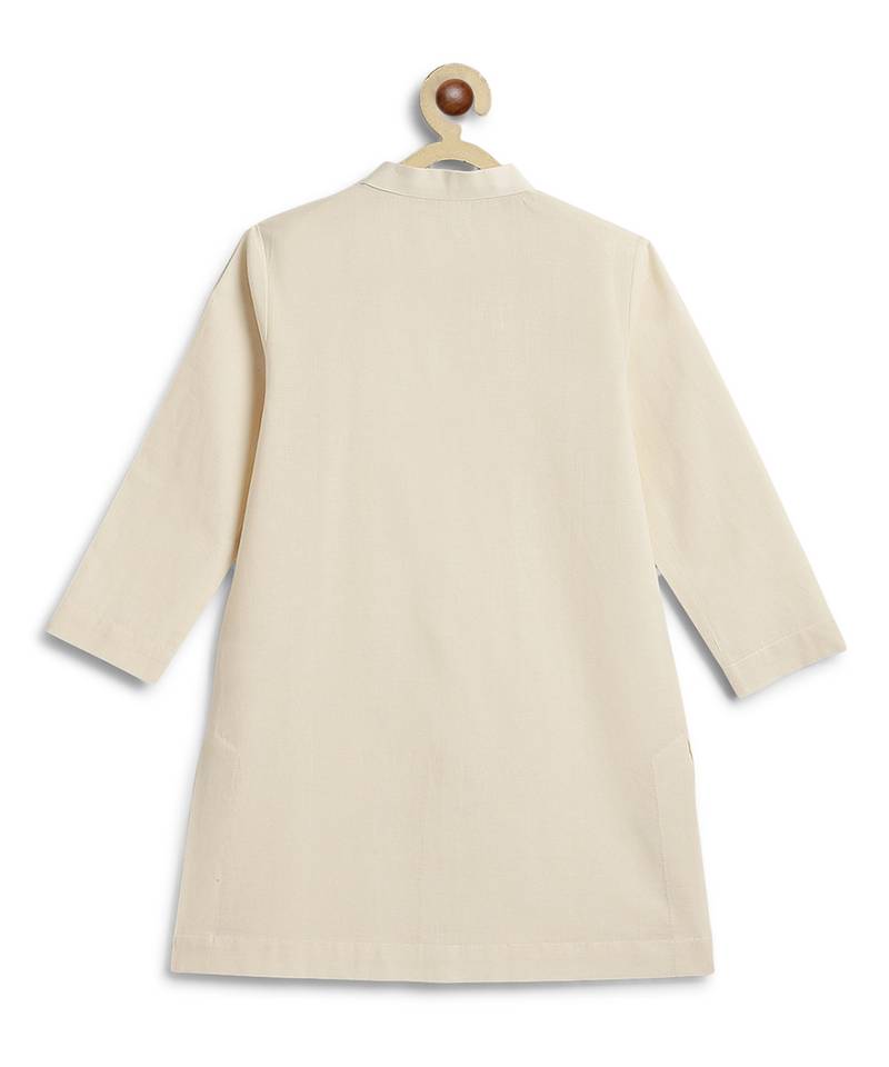 White cotton kurta pyjama